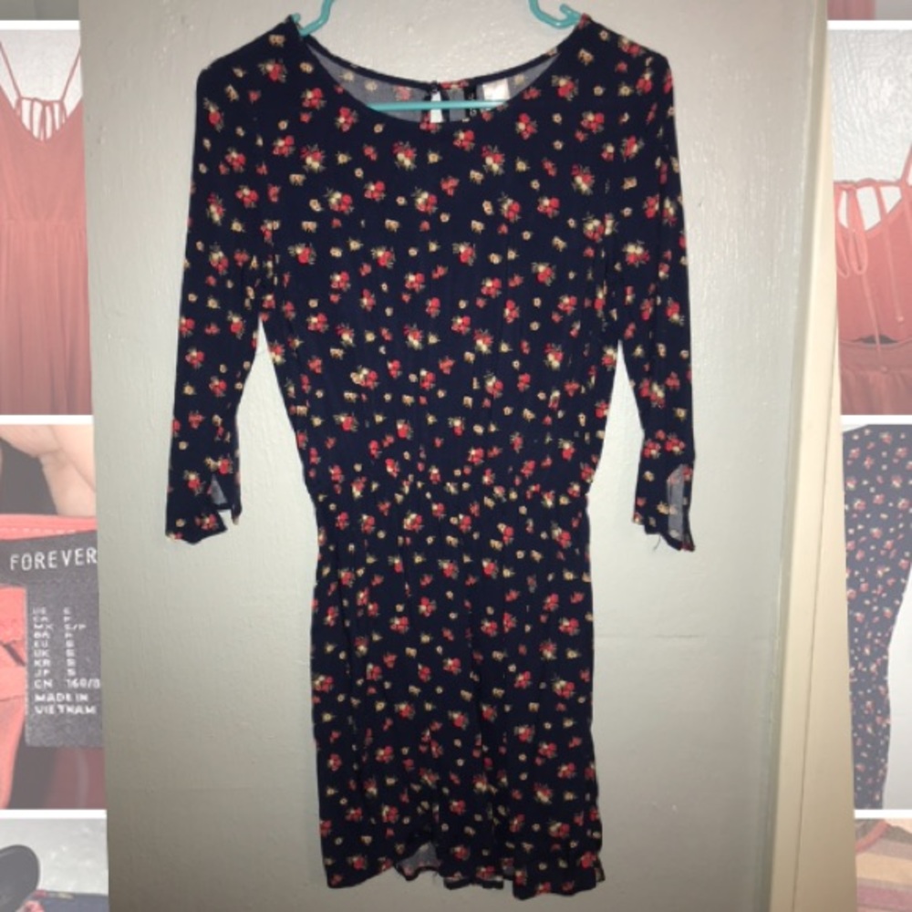 Blue floral dress